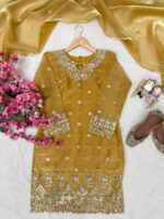 Presenting New Designer Silk kurti plazzo with dupatta set - Image 12