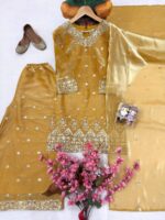 Presenting New Designer Silk kurti plazzo with dupatta set - Image 14