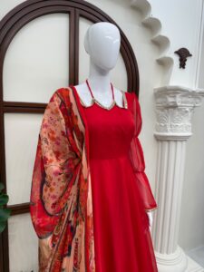 Presenting New 3 pieces suit Anarkali collection - Image 9