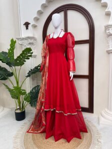 Presenting New 3 pieces suit Anarkali collection - Image 8