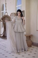 Presenting New Designer Top plazzo with dupatta set - Image 3