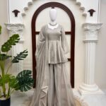 Presenting New Designer Top plazzo with dupatta set