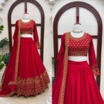 Presenting New Designer Heavy Embroidery work Lahenga choli collection - Image 10