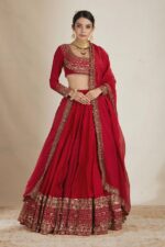 Presenting New Designer Heavy Embroidery work Lahenga choli collection - Image 2