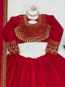 Presenting New Designer Heavy Embroidery work Lahenga choli collection - Image 14