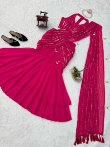 Presenting New Heavy Bentique Designer Lahenga saree collection - Image 9