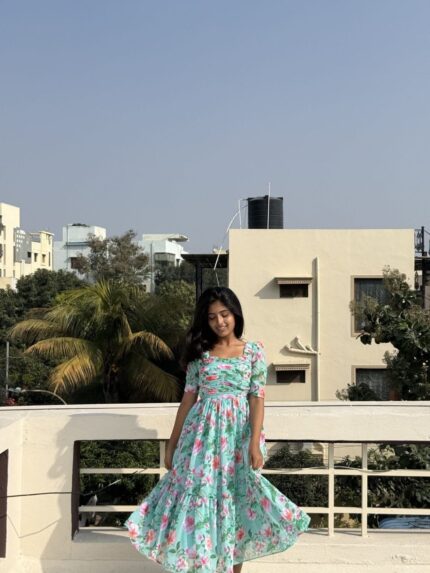 Presenting New Designer Flower print Maxi Dress