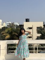 Presenting New Designer Flower print Maxi Dress - Image 4