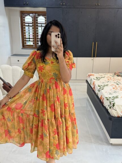 Presenting New Designer printed Maxi Dress