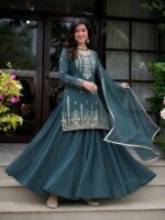 Presenting New Designer Embroidery work Lahenga and Duppata set - Image 5