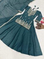 Presenting New Designer Embroidery work Lahenga and Duppata set - Image 8