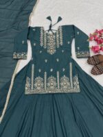Presenting New Designer Embroidery work Lahenga and Duppata set - Image 6