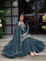 Presenting New Designer Embroidery work Lahenga and Duppata set - Image 4