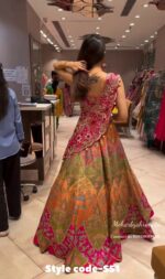 Presenting New Designer Embroidery work Lahenga choli collection - Image 5