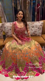 Presenting New Designer Embroidery work Lahenga choli collection - Image 4