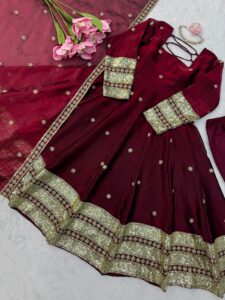 Designer Silk Gown - Image 9