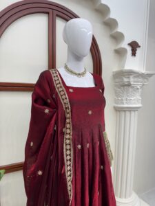 Designer Silk Gown - Image 6