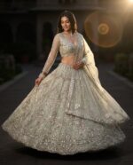 Presenting New Heavy Embroidery work Designer Soft Net Lahenga Collection - Image 7