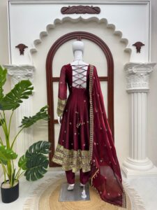 Designer Silk Gown - Image 4