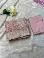Presenting New Designer Georgette embroidery work saree collection - Image 5