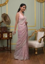 Presenting New Designer Georgette embroidery work saree collection - Image 2