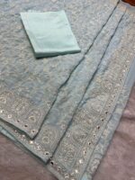 Presenting New Designer Georgette embroidery work saree collection - Image 14