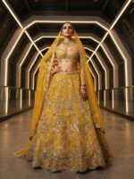 Launching New 4 meter flared premium quality soft net Lahenga choli collection - Image 11