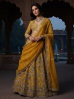Launching New 4 meter flared premium quality soft net Lahenga choli collection - Image 17