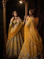 Launching New 4 meter flared premium quality soft net Lahenga choli collection - Image 15
