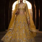 Launching New 4 meter flared premium quality soft net Lahenga choli collection