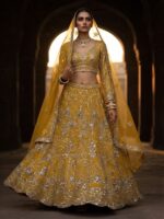 Launching New 4 meter flared premium quality soft net Lahenga choli collection