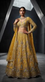 Launching New 4 meter flared premium quality soft net Lahenga choli collection - Image 10