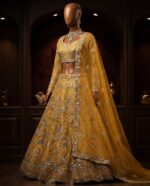 Launching New 4 meter flared premium quality soft net Lahenga choli collection - Image 3