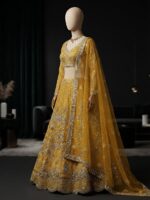 Launching New 4 meter flared premium quality soft net Lahenga choli collection - Image 6
