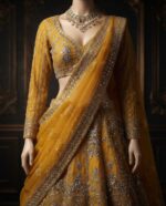 Launching New 4 meter flared premium quality soft net Lahenga choli collection - Image 5