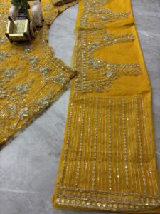 Launching New 4 meter flared premium quality soft net Lahenga choli collection - Image 19