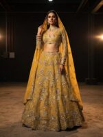 Launching New 4 meter flared premium quality soft net Lahenga choli collection - Image 9