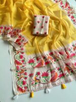 Presenting New Premium Soft linen saree collection