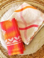 Presenting New Plain Linen All over Laheria Digital printed saree collection - Image 4
