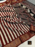 Presenting New Beautiful light weight pure Dola silk saree collection - Image 5