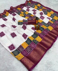 Premium soft Dola Silk saree collection - Image 4