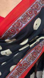 Royal Kalamkari soft linen banarasi cotton silk saree collection - Image 5