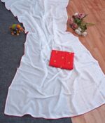 Presenting New Beautiful White vichitra saree collection - Image 7