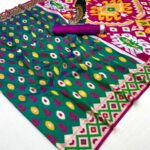 Presenting New premium silk fabric patola design saree design