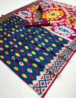 Presenting New premium silk fabric patola design saree design - Image 6