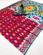 Presenting New premium silk fabric patola design saree design - Image 8