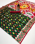 Presenting New premium silk fabric patola design saree design - Image 10