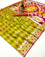 Presenting New premium silk fabric patola design saree design - Image 3
