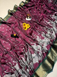 Presenting New soft Magal giri semi dola silk saree collection - Image 6