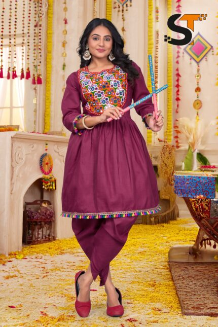 Presenting New Top and Bottom set Navratri special